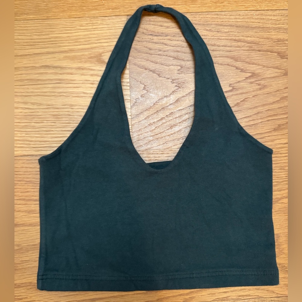 Brandy Melville green halter top OS.